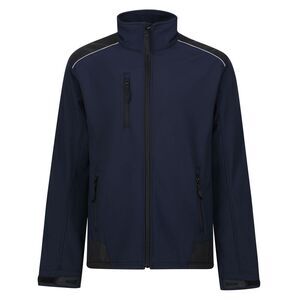 Regatta Mens Casual Sandstom Workwear Softshell Zip up Work Jacket /Coat / Navy/
